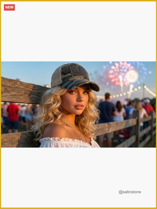 Distressed Low Profile Western Camo Mesh Trucker Hat with Snapback Closure